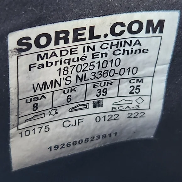 Sorel "Joan of Arctic Wedge II Buckle Bootie" WP Black Leather | Women's Size 8 - Picture 12 of 14